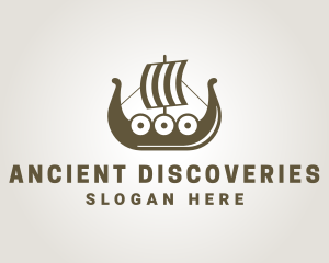 Ancient Viking Ship logo design