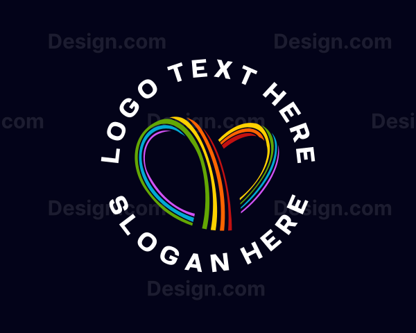 Rainbow Heart Loop Logo