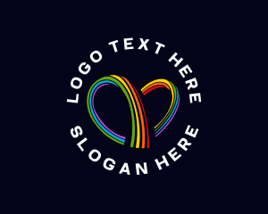 Rainbow Heart Loop Logo