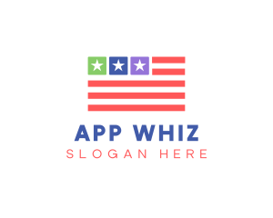 USA Flag App logo design