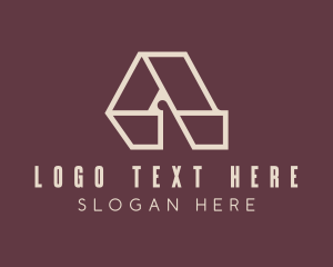 Creative Origami Letter A logo