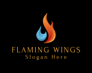 Ice Fire Cooling logo design