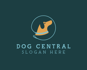 Pet Dog Training Leash logo design