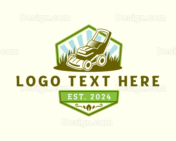 Lawn Mower Grass Cutter Logo