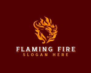 Bull Flame Barbecue logo design