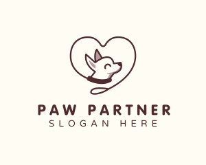 Chihuahua Dog Leash logo design