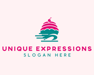 Cupcake Bakery Express logo design