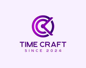 Clock Timer Letter O logo