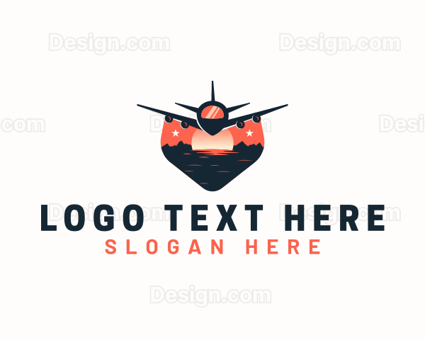 Airplane Tourism Travel Logo