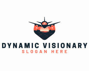 Airplane Tourism Travel Logo