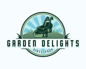 Mower Gardening Landscaping logo design