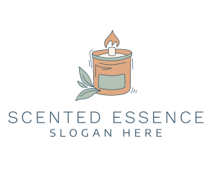 Scented Candle Fire logo design