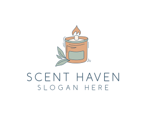 Scented Wax Candle logo design