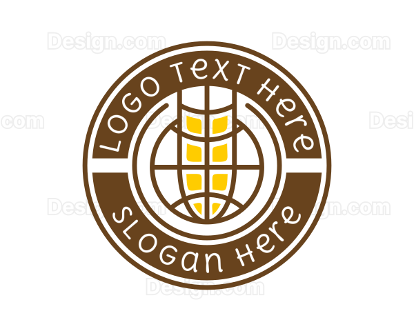 Wheat Grain Farm Logo