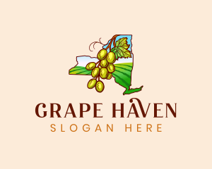 New York Niagara Grapes logo design