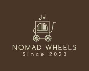 Music Box Wheels Jukebox logo design