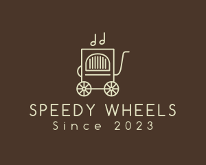 Music Box Wheels Jukebox logo design