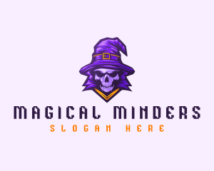 Wizard Skull Magician logo design