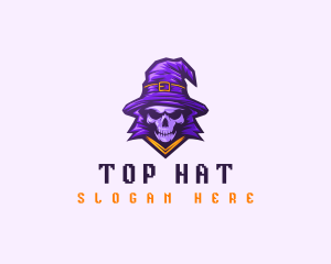 Wizard Skull Magician logo design