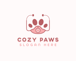 Paw Veterinary Stethoscope logo design