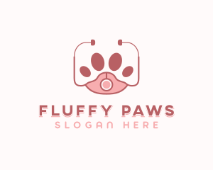 Paw Veterinary Stethoscope logo design