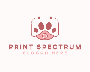 Paw Veterinary Stethoscope logo design