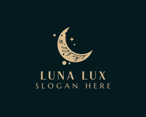 Holistic Moon Leaf logo design