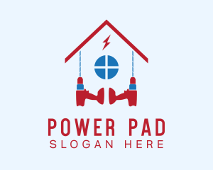 Drill Power Electrician logo design