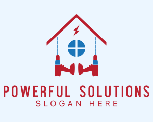 Drill Power Electrician logo design