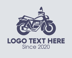 Gray Motorcycle Biker logo