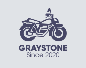 Gray Motorcycle Biker logo