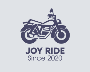 Gray Motorcycle Biker logo design