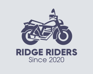 Gray Motorcycle Biker logo design