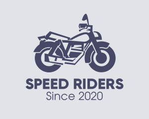 Gray Motorcycle Biker logo