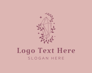 Elegant Feminine Gem Leaves logo