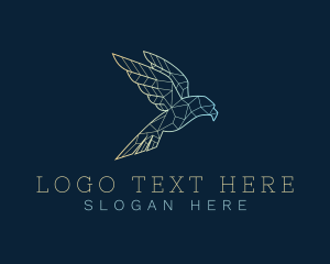 Geometric Flying Bird logo