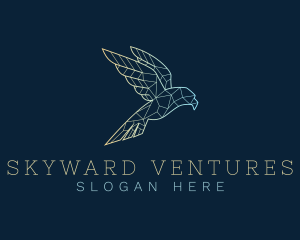 Geometric Flying Bird logo