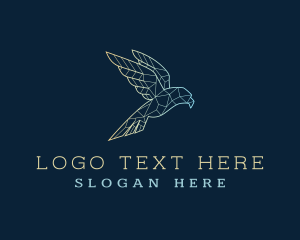 Geometric Flying Bird Logo