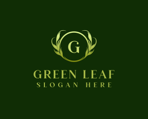 Floral Organic Leaves logo design