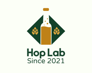 Beer Bottle Hops Brewery logo