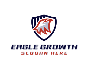 Patriotic Eagle Shield logo design