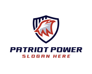 Patriotic Eagle Shield logo