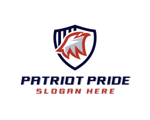 Patriotic Eagle Shield logo design