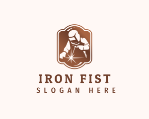 Industrial Welder Ironwork logo design