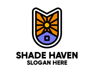 Sun House Badge logo design