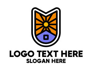 Shade - Sun House Badge logo design