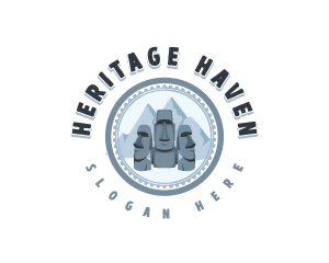 Historical Moai Landmark logo