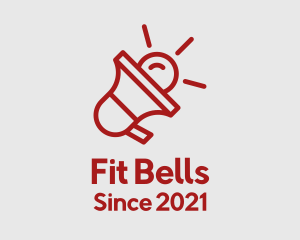 Red Megaphone Bell logo design