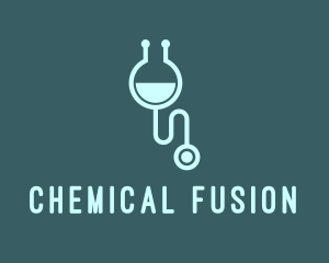 Chemistry Flask Stethoscope logo