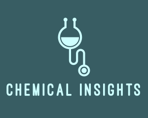 Chemistry Flask Stethoscope logo